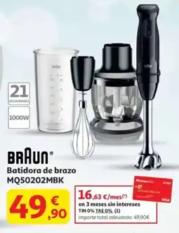 Alcampo BRAUN Batidora de brazo MQ50202MBK oferta