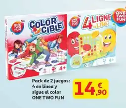 Alcampo ONE TWO FUN Pack de 2 juegos: 4 en línea y sigue el color oferta
