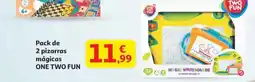 Alcampo ONE TWO FUN Pack de 2 pizarras mágicas oferta