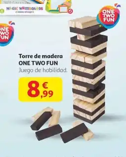 Alcampo ONE TWO FUN Torre de madera oferta