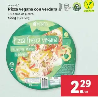 Lidl Pizza vegetal oferta