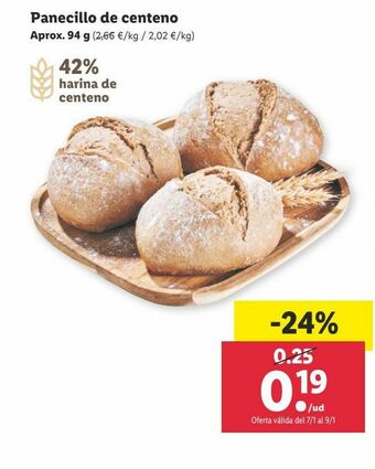 Lidl Pan de centeno oferta