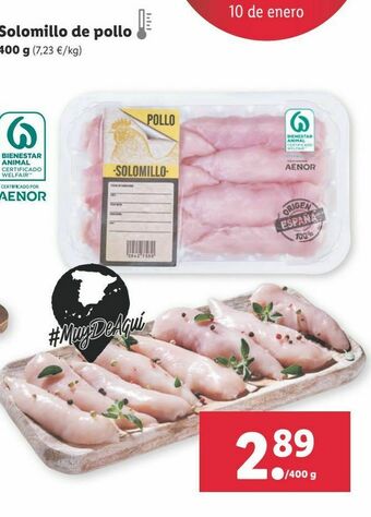 Lidl Solomillo de pollo oferta