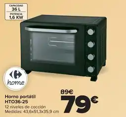 Carrefour Horno portátil HTO36-25 oferta