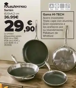 Carrefour MASTERPRO Sartén 020x4,2 cm oferta