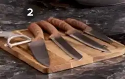 Carrefour Set de 4 cuchillos + pelador + tijeras acero inoxidable oferta