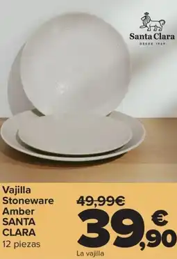 Carrefour SANTA CLARA Vajilla Stoneware Amber oferta
