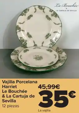 Carrefour Vajilla Porcelana Harriet Le Bouchée & La Cartuja de Sevilla oferta