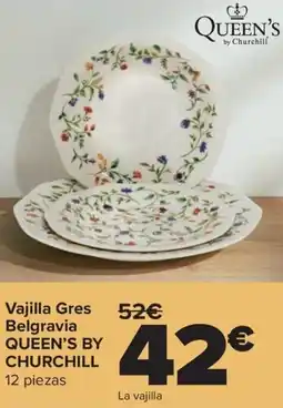 Carrefour QUEEN'S BY CHURCHILL Vajilla Gres Belgravia oferta
