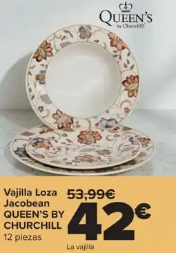 Carrefour QUEEN'S BY CHURCHILL Vajilla Loza Jacobean oferta
