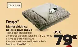 Carrefour DAGA Manta eléctrica Relax Suave 16875 oferta