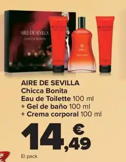 Carrefour AIRE DE SEVILLA Chicca Bonita Eau de Toilette + Gel de baño + Crema corporal oferta