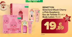 Carrefour BENETTON Sisterland Blush Cherry o Pink Raspberry Eau de Toilette + Body Lotion oferta