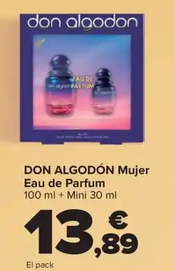 Carrefour DON ALGODÓN Mujer Eau de Parfum + Mini oferta