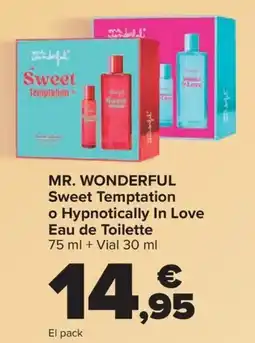 Carrefour MR. WONDERFUL Sweet Temptation o Hypnotically In Love Eau de Toilette oferta