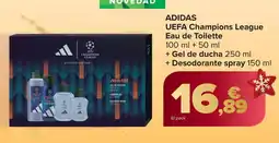 Carrefour ADIDAS UEFA Champions League Eau de Toilette + Gel de ducha + Desodorante spray oferta