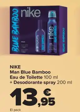 Carrefour NIKE Man Blue Bamboo Eau de Toilette + Desodorante spray oferta