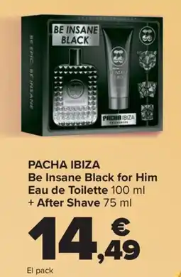 Carrefour PACHA IBIZA Be Insane Black for Him Eau de Toilette + After Shave oferta