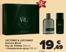 Carrefour VICTORIO & LUCCHINO Esencia Black Eau de Toilette + Desodorante spray oferta