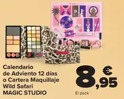 Carrefour MAGIC STUDIO Calendario de Adviento 12 días o Cartera Maquillaje Wild Safari oferta
