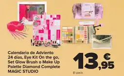 Carrefour MAGIC STUDIO Calendario de Adviento 24 días, Eye Kit On the go, Set Glow Brush o Make Up Palette Diamond Complete oferta