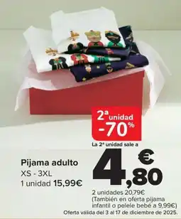 Carrefour Pijama adulto oferta