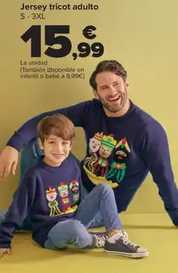 Carrefour Jersey tricot adulto oferta