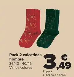 Carrefour Pack 2 calcetines hombre oferta