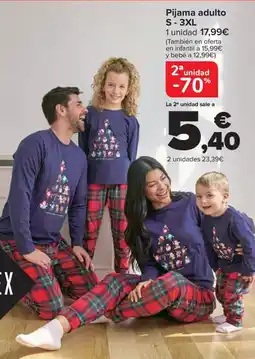 Carrefour TEX Pijama adulto S - 3XL oferta