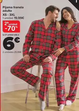 Carrefour TEX Pijama franela adulto XS - 3XL oferta