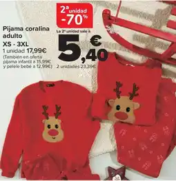 Carrefour Pijama coralina adulto XS - 3XL oferta