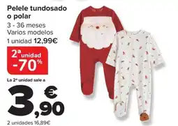 Carrefour Pelele tundosado o polar oferta