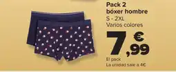 Carrefour Pack 2 bóxer hombre oferta