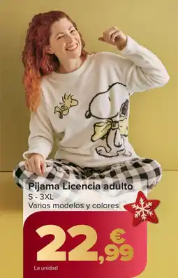 Carrefour Pijama Licencia adulto oferta