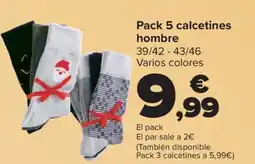 Carrefour Pack 5 calcetines hombre oferta