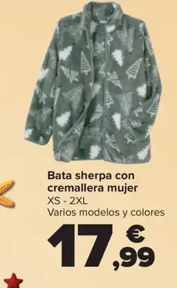 Carrefour Bata sherpa con cremallera mujer oferta