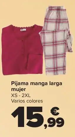 Carrefour Pijama manga larga mujer oferta