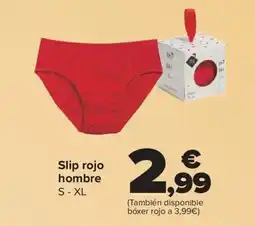 Carrefour Slip rojo hombre oferta
