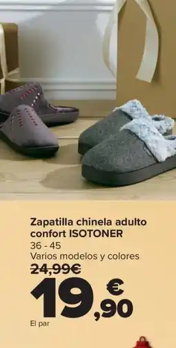 Carrefour ISOTONER Zapatilla chinela adulto confort oferta