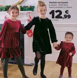 Carrefour Vestido terciopelo oferta
