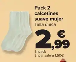 Carrefour Pack 2 calcetines suave mujer oferta