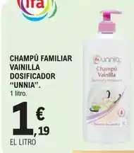 E.Leclerc Ifa unnia - champú familiar vainilla dosificador oferta