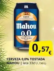 Supermercados MAS Mahou - cerveza 0.0% tostada oferta