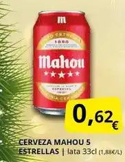 Supermercados MAS Mahou - cerveza 5 estrellas oferta