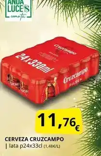 Supermercados MAS Cruzcampo - cerveza oferta