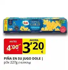 Supermercados MAS Dole - piña en su jugo oferta