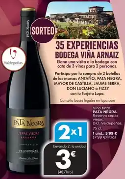 Supermercados Lupa Valdepeñas - 35 experiencias bodega viña arnaiz oferta