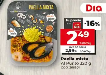 Dia Al Punto Paella mixta 320g oferta