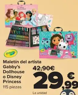 Carrefour Maletín del artista Gabby's Dollhouse o Disney Princess oferta