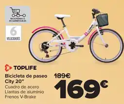 Carrefour TOPLIFE Bicicleta de paseo City 20" oferta